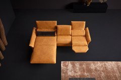 1178 von Himolla - Ledersofa Ausführung links mais