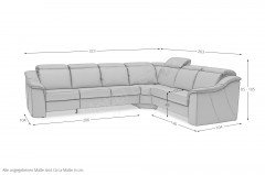 Flow von Himolla - Eckcouch rechts schlamm