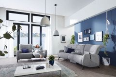 Recreo von Himolla - Trapezsofa silber