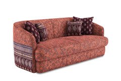 Modena-LE23 von Schröno - Polstersofa orange gemustert