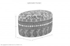 Modena-LE23 von Schröno - Polstersofa orange gemustert