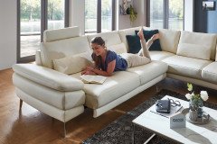 Civita von Polinova - Ledergarnitur Variante rechts white