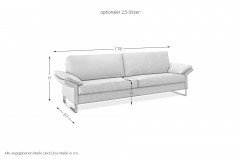 CL 960 von Erpo Polstermöbel - Ecksofa rechts stone