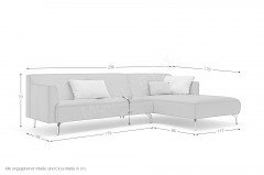 CR.446 von creation by Rolf Benz - Eckgarnitur rechts steingrau