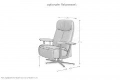 1352 von Himolla - Ledersofa Ausführung rechts bright