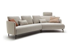 CR.470 von creation by Rolf Benz - Eckgarnitur rechts hellelfenbein