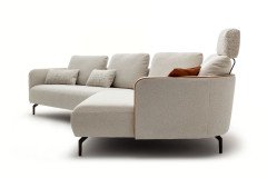 CR.470 von creation by Rolf Benz - Eckgarnitur rechts hellelfenbein