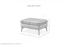PN-IN23099 von Polinova - Ledersofa Ausführung links greystone