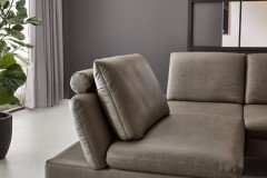 PN-IN23099 von Polinova - Ledersofa Ausführung links greystone