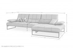 9360 von Himolla - Eckgarnitur rechts bright