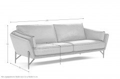 Venere von Calia Italia - Ledersofa cognac