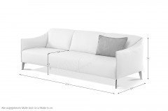 15350 Sally von Willi Schillig - Ledersofa bianco
