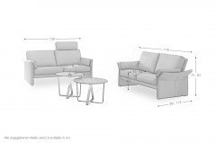 Sevilla-LE24 von Erpo Polstermöbel - Sofa-Duo iceblue