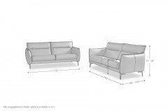 Ancona von Erpo Polstermöbel - Leder-Ensemble tobacco