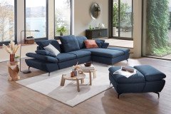 15254 Jazz Plus von Willi Schillig - Ecksofa Ausführung rechts blue
