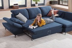 15254 Jazz Plus von Willi Schillig - Ecksofa Ausführung rechts blue