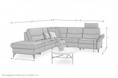 1468 von Himolla - Ecksofa Ausführung links ranger