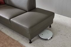 PN-EM15047 von Polinova - Ledersofa Variante rechts grau