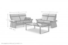 Lugano-LE24 von Erpo Polstermöbel - Polster-Duo anthrazit