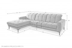 Almere von ADA Mindful Living - Eckgarnitur links blue-grey