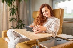 Asarina von ADA Mindful Living - Lederecke links maize-yellow