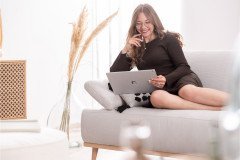 Tivoli-LE25 von ADA Mindful Living - Eckgarnitur rechts grey-white