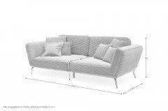 SO 4500 von set one by Musterring - Megasofa hellgrau