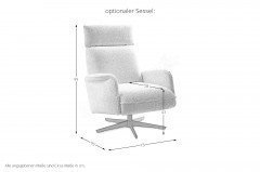 MR 455 von Musterring - Ecksofa Ausführung rechts beige