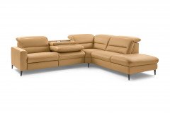 MR 1380 von Musterring - Ledersofa Variante rechts honey