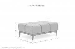 Oasis-LE24 von designwerk - Sofaecke rechts grey