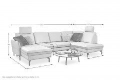 PN-EM24097 von Polinova - Wohnlandschaft Variante rechts silver