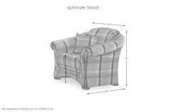 Trient von Schröno - Polstergarnitur rot-grün-kariert