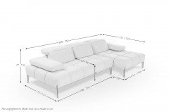Skyline-LE25 von Calia Italia - Eckgarnitur rechts sabbia