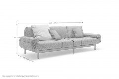 CR.444 von creation by Rolf Benz - Polstergarnitur hellelfenbein