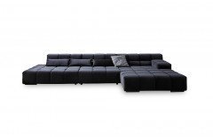 Temple von designwerk - Ecksofa rechts navy-blue