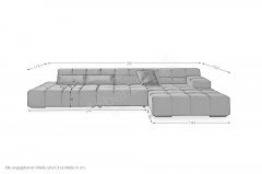 Temple von designwerk - Ecksofa rechts navy-blue