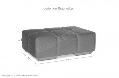 Temple von designwerk - Ecksofa rechts navy-blue