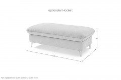 MR 1390 von Musterring - Ecksofa Variante links grey