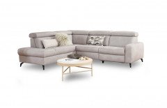 9566 von Himolla - Ledersofa Ausführung links asche