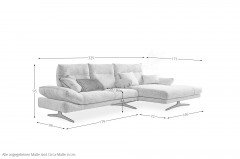 MR 2795 von Musterring - Ecksofa Ausführung rechts ivory