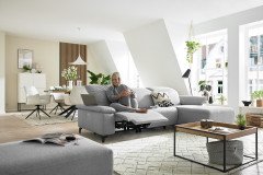 MR 370 von Musterring - Ecksofa Variante rechts platin